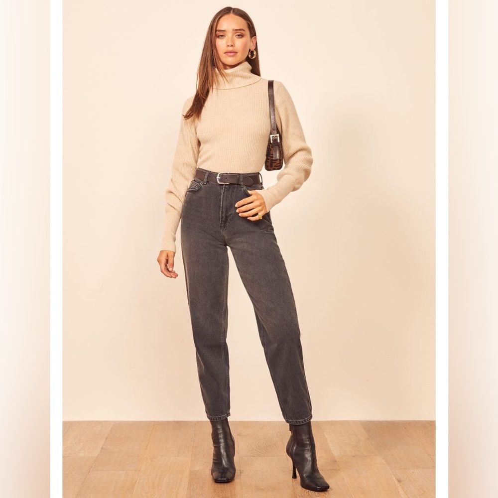 Reformation High Rise Jeans in Dark Gray